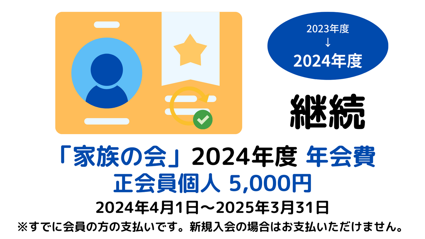 継続会員（正会員個人）-年会費（2024年度）